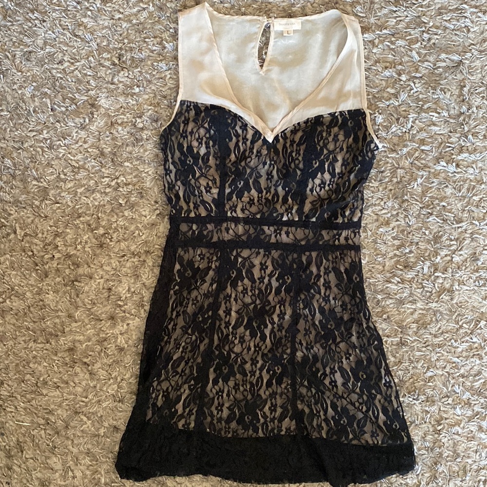 Vintage style black lace dress